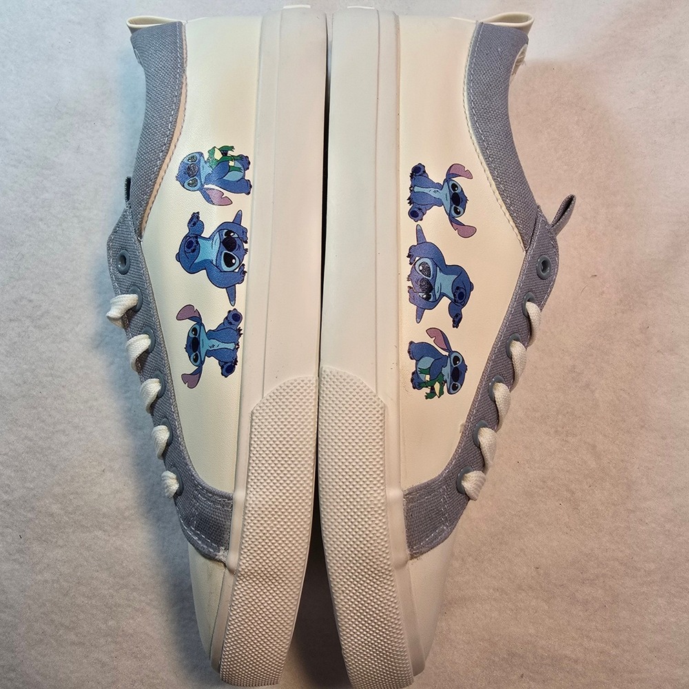 Y2K Disney Ground Up Lilo Stitch White Canvas Sneakers Kawaii Streetwear Women 9 - Picture 9 of 12